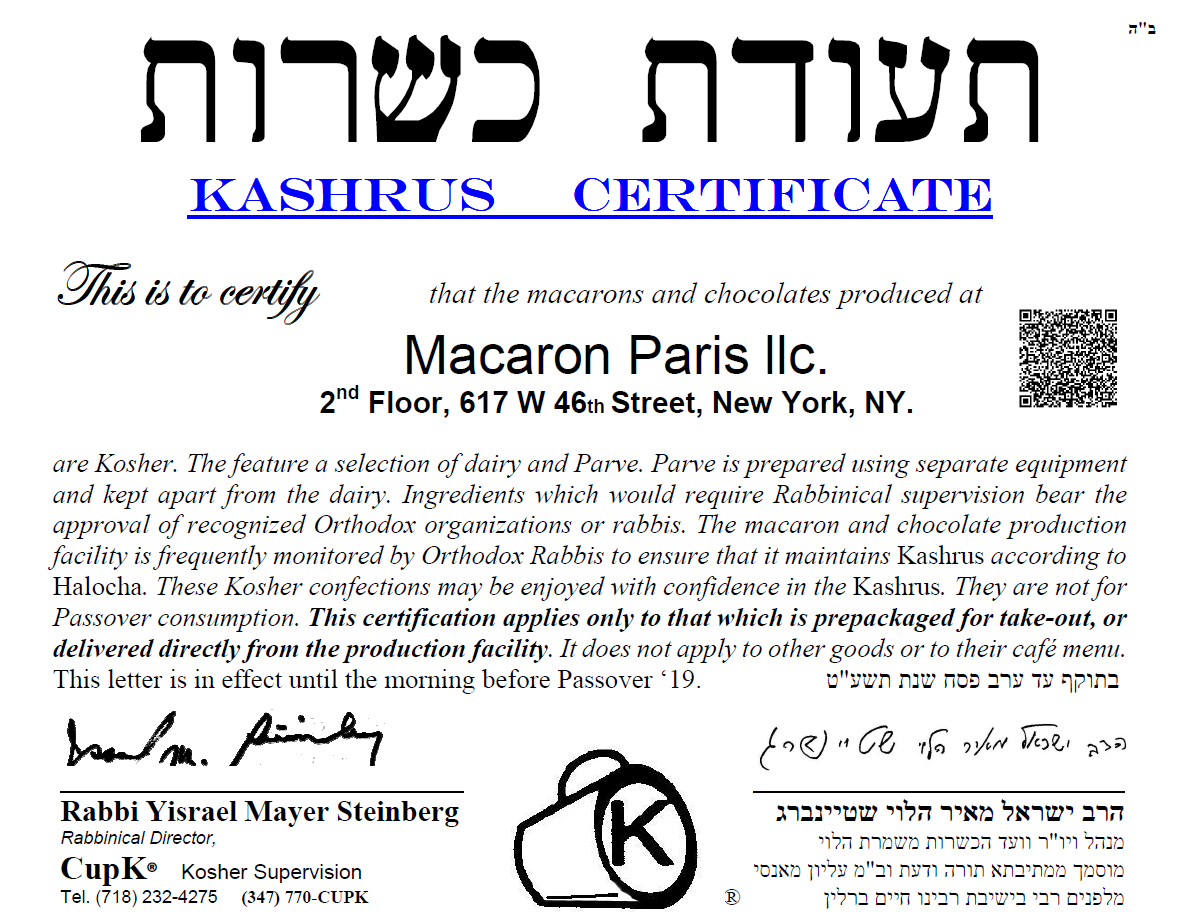 MacarOn_Paris_Kosher_Certificate_2018-2019